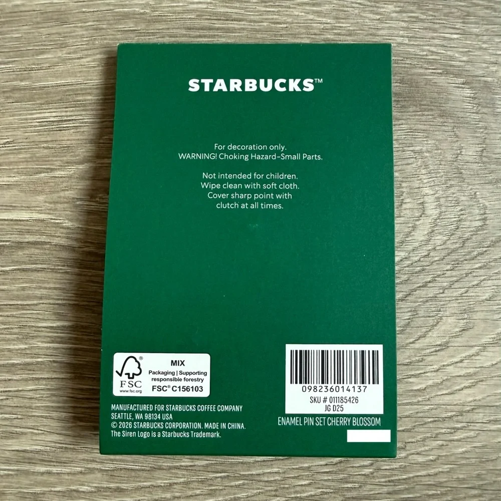 ❌ 🆕 Starbucks Spring Cherry Blossom Limited Edition Enamel Pin Set of 3 - Picture 3 of 4